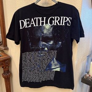 DEATH GRIPS Praying Hollywood Palladium Tour Graphic T-Shirt Size Medium-Rare!